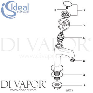 Ideal Standard Fairline Kit Ptp Rim Mounted Metal Kitchen Tap Spare Parts - IDL DV 222
